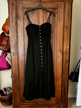 Free People black Midi Dress